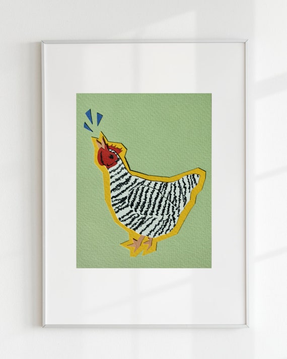 鶏の切り絵アート オーダーメイドハンドメイド - 日本