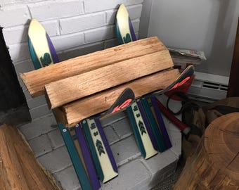 Reclaimed Ski Firewood Rack