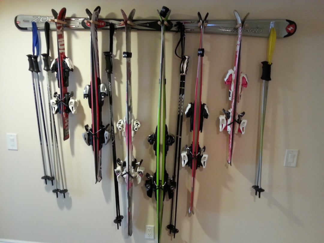 Wall Mounted Ski Rack Etsy