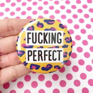 Swearing Bright Leopard Print Pocket Mirror, Hand Mirror, Purse Mirror, Pocket Mirror, Make-up Mirror Compact, You Are Perfect image 3