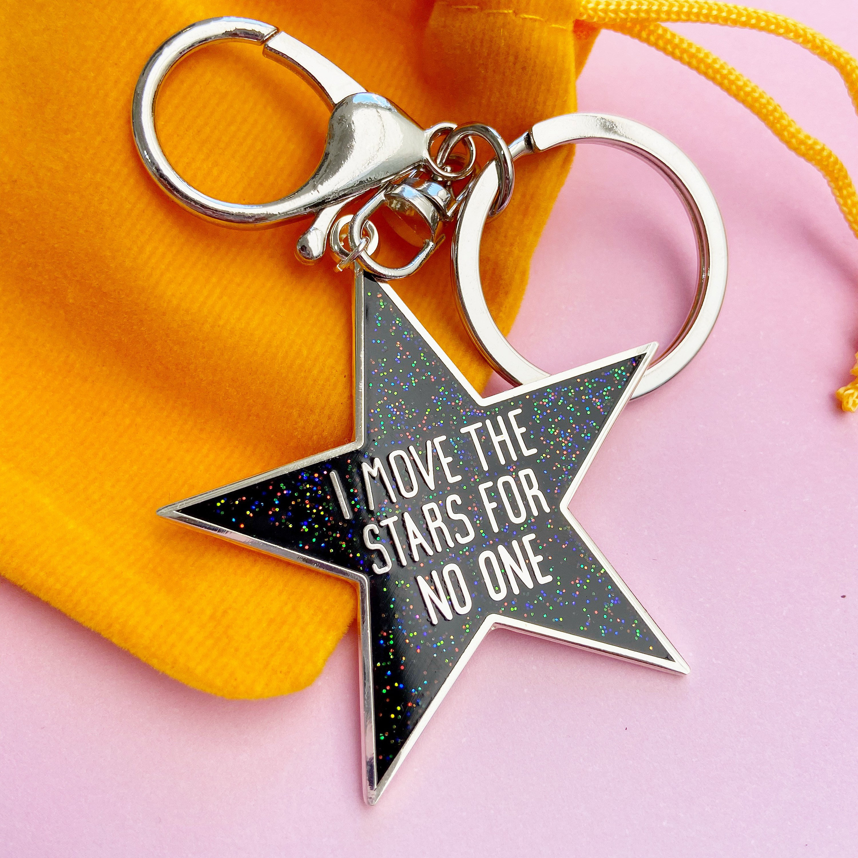 Dainty Sparkly Star Keychain