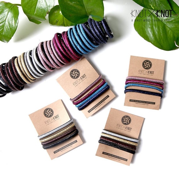 Seamless Glittering Thick Hairties Elastic Hairband Etsy