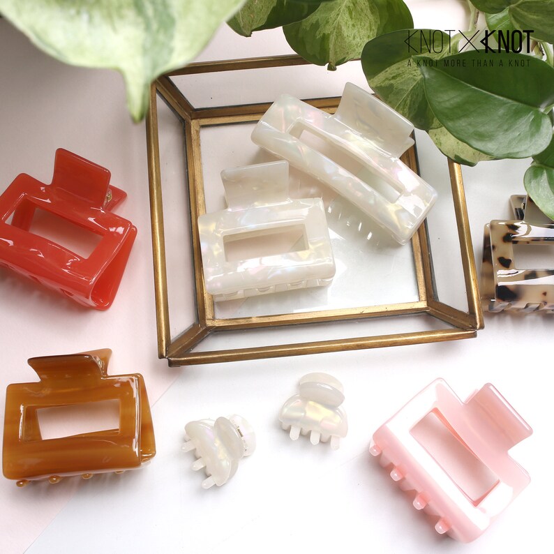Cellulose Hair clipHair clawhair barrettewhite aurora hair clawcellulose barretteXL hair claw