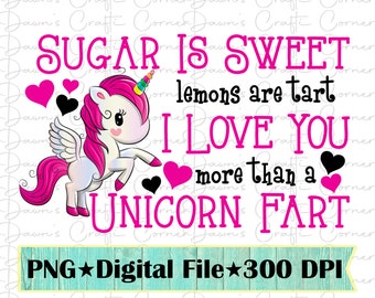 Diseño de camiseta infantil con pedos de unicornio: Sublimación PNG (Descarga digital)