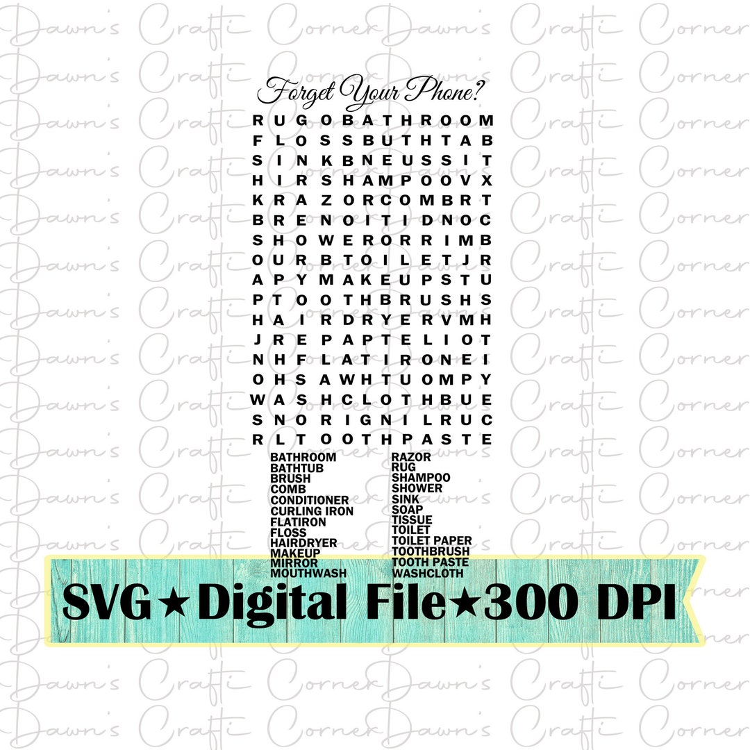 Bathroom Sign; Bathroom Crossword Svg; Rustic Bathroom Sign Svg ...