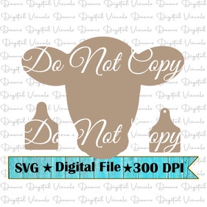 Cow Head SVG File: Laser Cut Door Hanger (Digital Download)