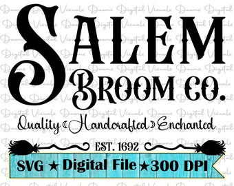 Salem Broom Co. Halloween Witch SVG - Digital Download