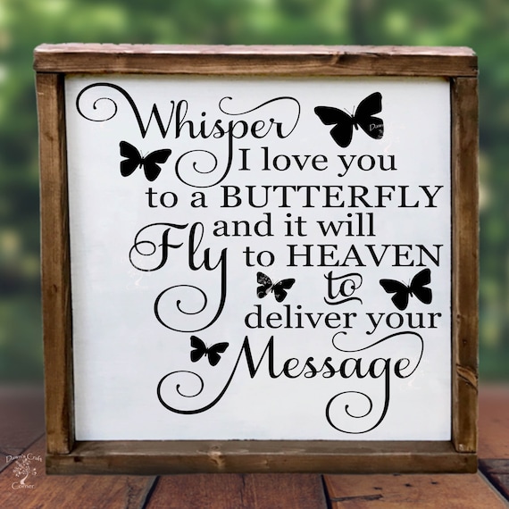Whisper I Love You Svg Whisper I Love You To A Butterfly Etsy