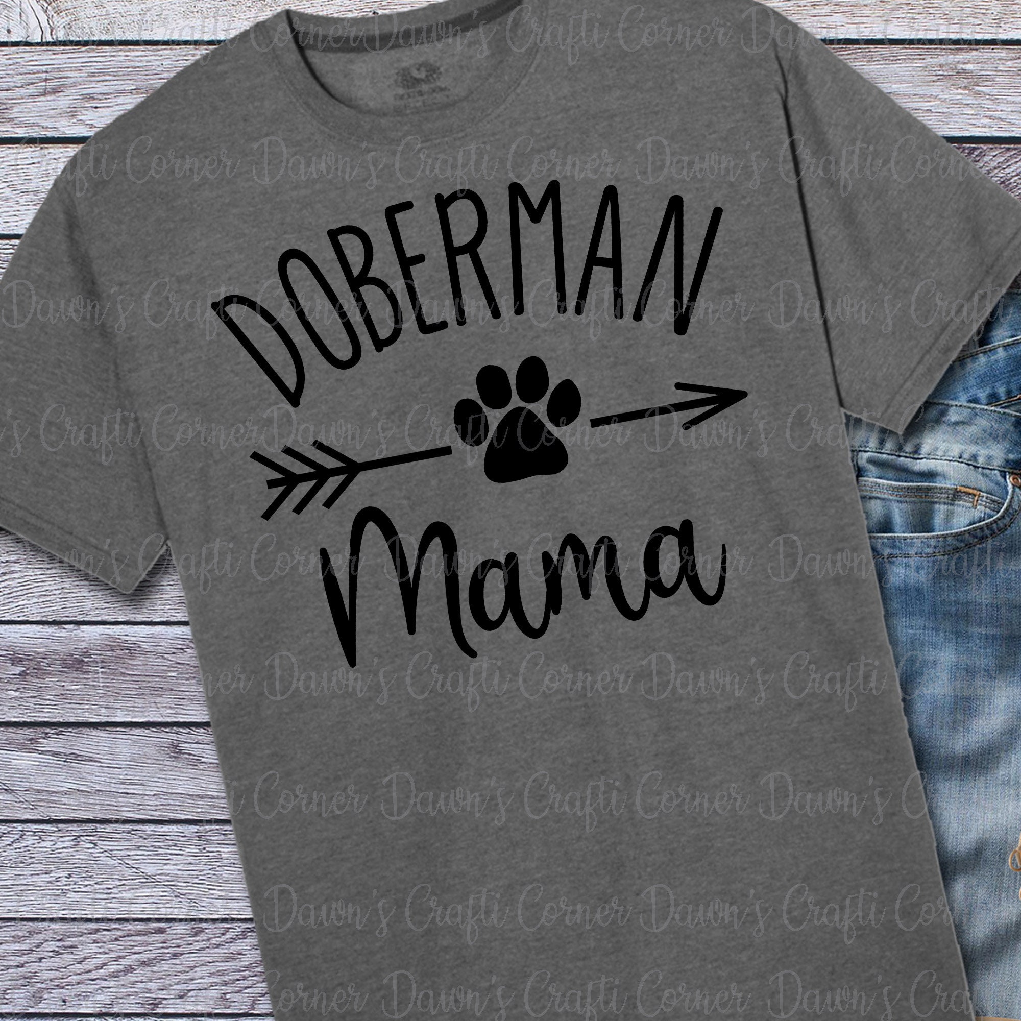 Doberman Mama SVG: Dog Paw Print Design (digital Download) - Etsy