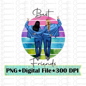 Beste vrienden Png; Beste vrienden sublimatie; Beste vrienden-shirt; Vrienden Png; Vrienden Shirt Png; Sublimatieontwerp voor beste vrienden; Vrienden Png
