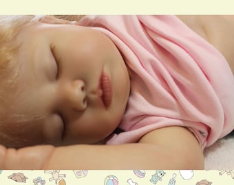 Lifelike Reborn Toddler Doll, 25" Weighted Baby, Strawberry Blonde Hair, Hand-Painted Art Doll