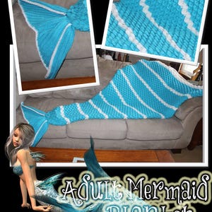 Mermaid Tail Blanket, Crochet Mermaid Blanket, Adult Mermaid Blanket, Extra Large Blanket, Crochet Mermaid Blanket, Crochet Crocodile Stitch