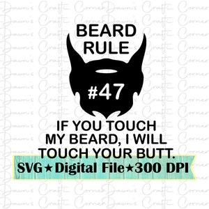 Baardregel #47 SVG: grappig shirtontwerp (digitale download)