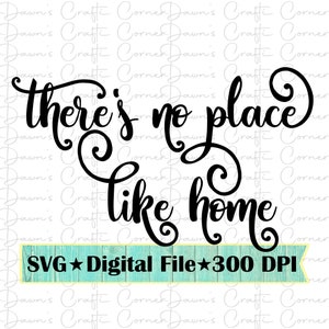 Farmhouse Home Sign Svg: There&#39;s No Place Like Home (Digital Download)