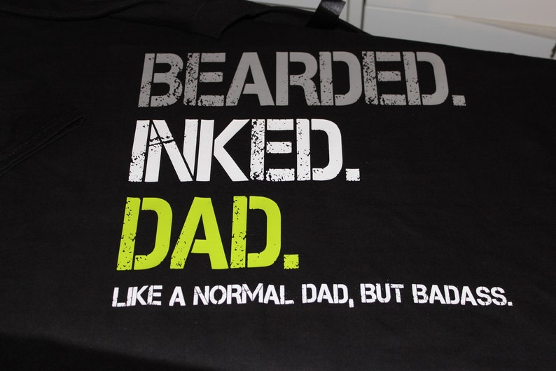 Download Beard Shirt Svg Fathers Day Shirt Bearded Inked Dad Badass | Etsy