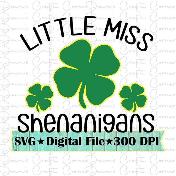 St. Patrick's Day Shirt For Girls Little Miss Shenanigans St. Patrick's Day Shirt For Girls Little Miss Shenanigans