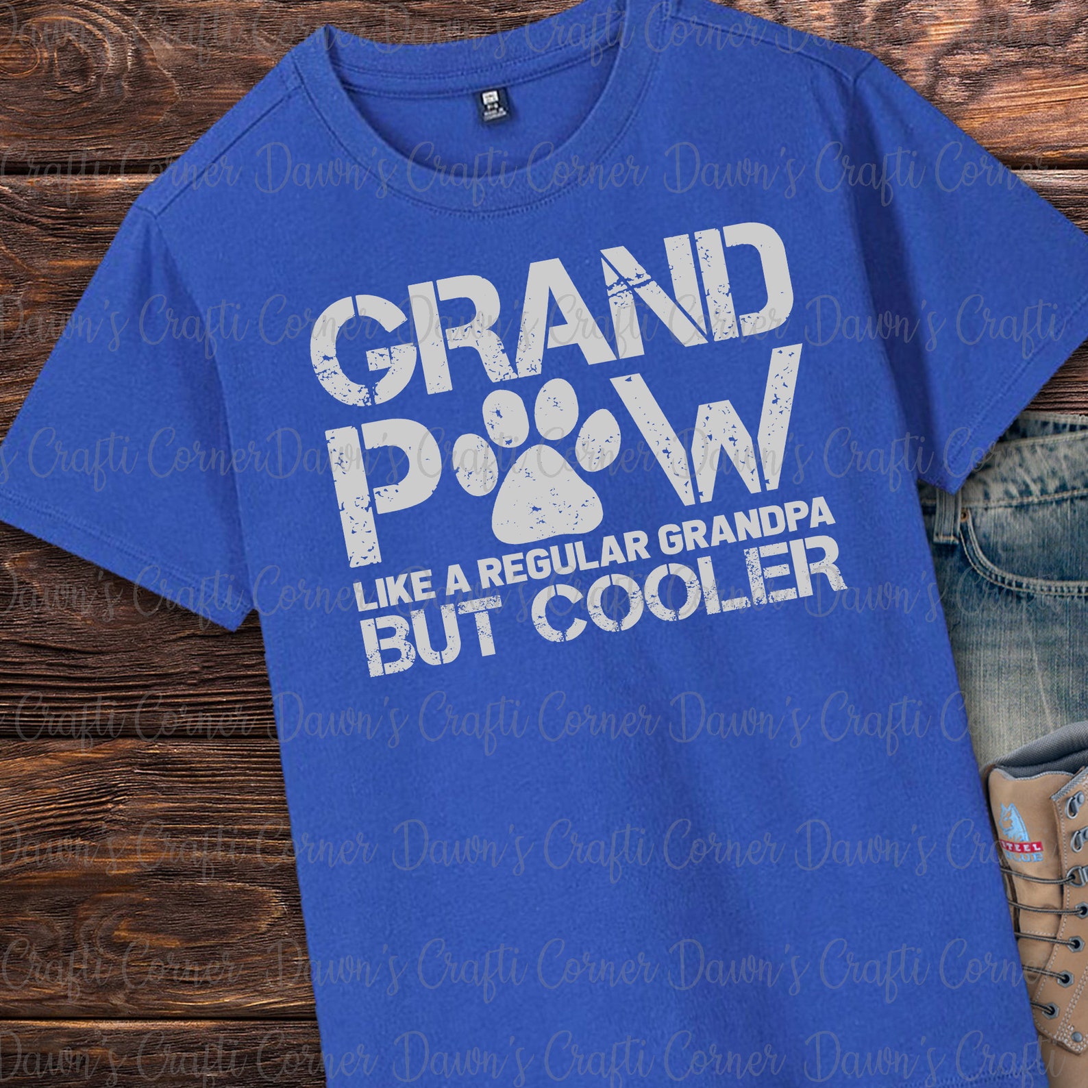 Download Fathers Day Shirt Grandpa Svg Dog Lover Shirt Grand Paw | Etsy