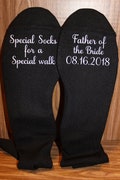 Special Socks for a Special Walk; Personalized Father of the Bride Socks; Father of the Bride Socks; Personalized Father of the Bride Gift