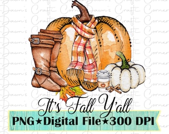 Fall Pumpkin Scarf PNG: Autumn Sublimation Design (Digital Download)