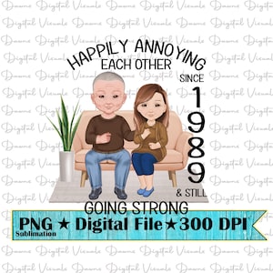 Feliz desde 1989 (Png); Molestándose felizmente el uno al otro; Pareja feliz (Png); Molestándose felizmente desde 1989 (Png); Pareja feliz