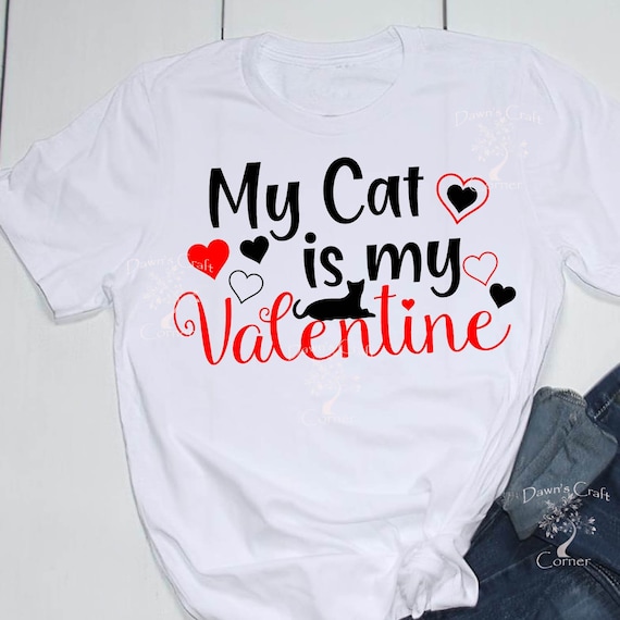 Download My Cat Is My Valentine Cat Valentine Cute Valentine I Love Etsy PSD Mockup Templates