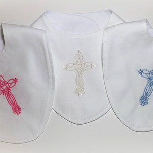 Baptism Bib Baptismal Bib Christening Bib White Christening Bib Boy Baptism Bib Girl Baptism Bib White Bib Crucifix Bib