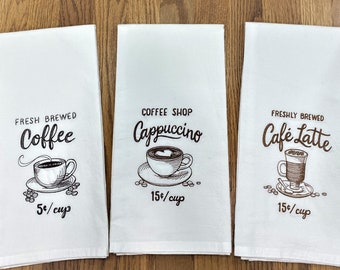 Coffee Kitchen Towel Etsy