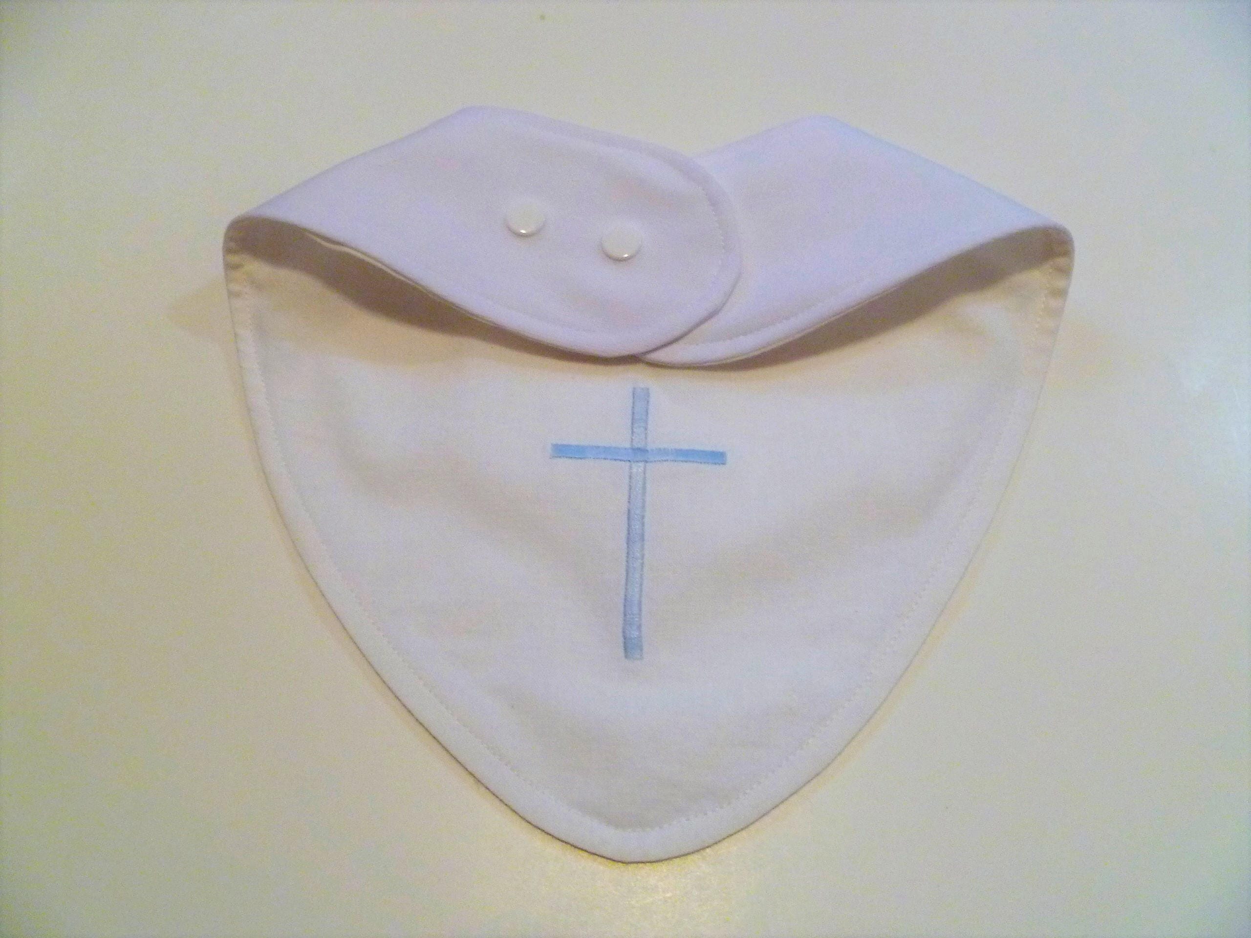 Baptism Bib Baptismal Bib Christening Bib Personalized White Etsy