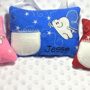 Tooth Fairy Pillow Personalized Glow In The Dark Tooth Fairy Pillow Easter Basket Filler Tooth Fairy Boy Tooth Fairy Girl Personalized Gift
