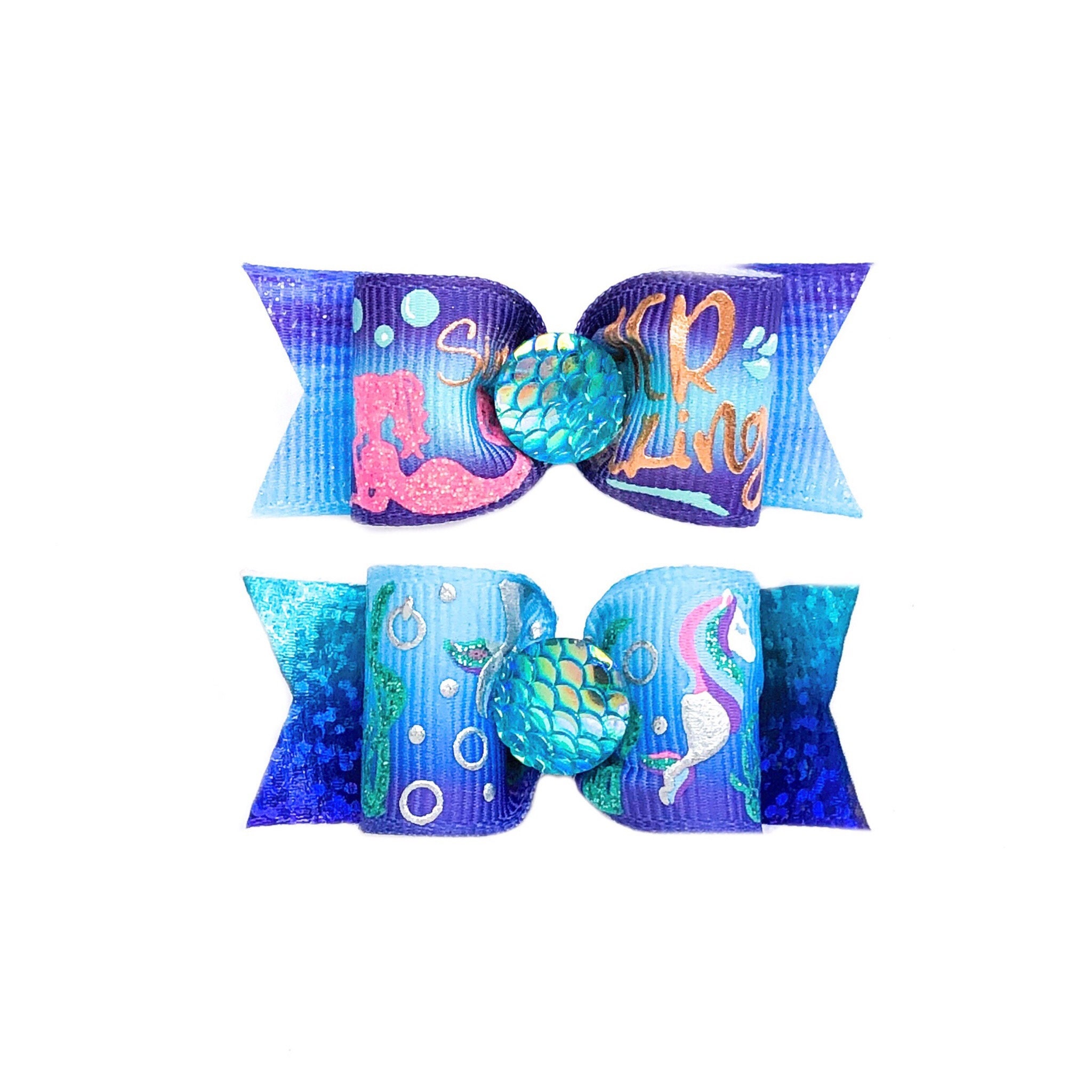Dog Hair Bows Mermazing Mermaid Dog Bow Ombre Scales Mermaid