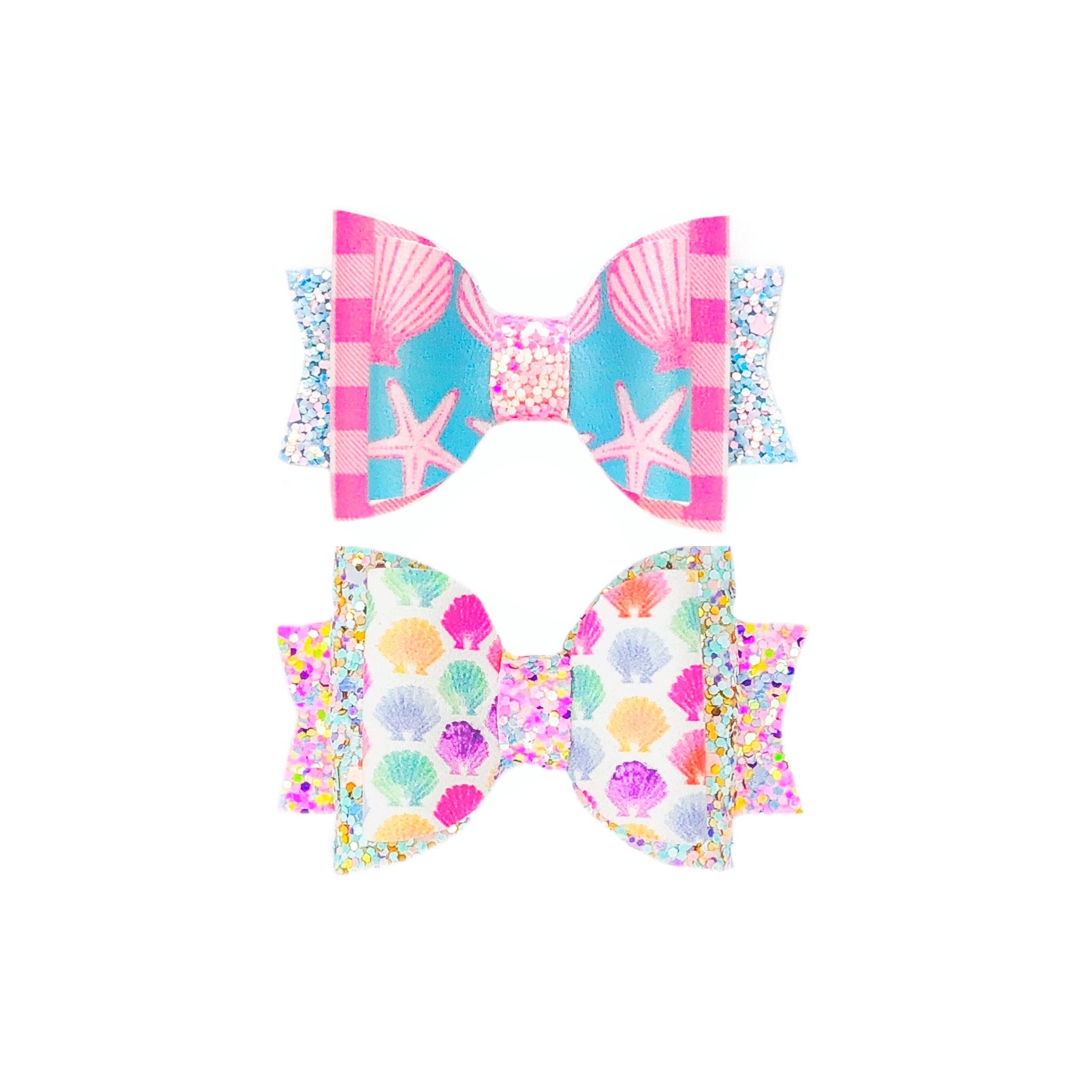 Seashell Hair Bow Summer Hair Bow At The Beach Hair Bow