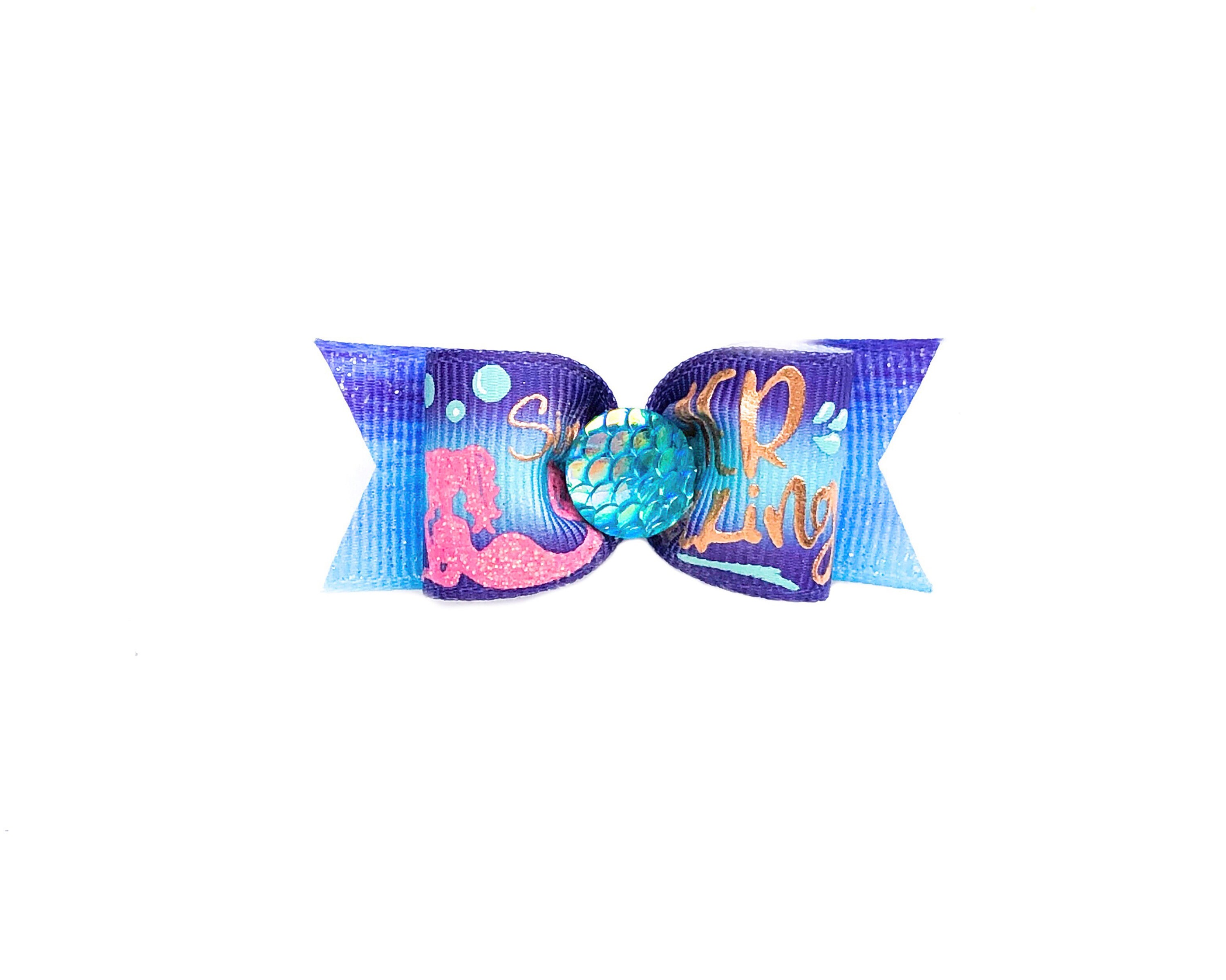 Dog Hair Bows Mermazing Mermaid Dog Bow Ombre Scales Mermaid