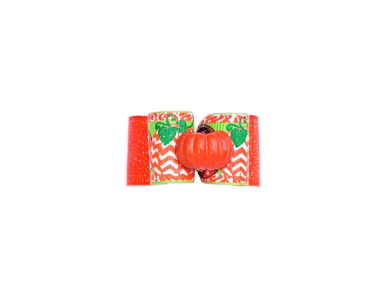 Dog Hair Bows Thanksgiving Pumpkins Pet Bow Fall Autumn Glitter Dog Bow Pumpkin Dog Bow Elastics Barrette