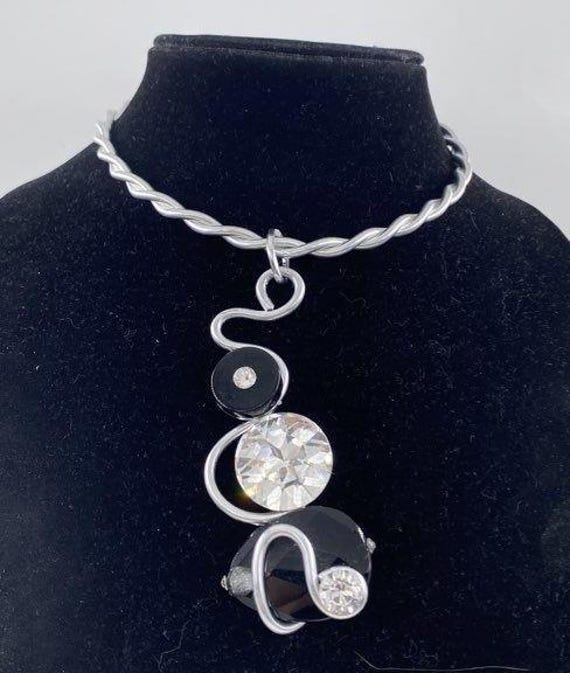 Jeff Lieb Abstract Crystal and Black Statement Co… - image 1