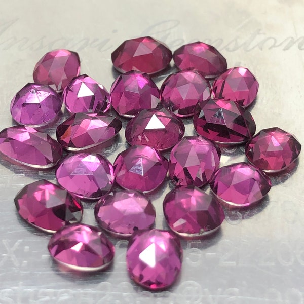 Rose cut Rhodolite garnet,faceted cabochon ,loose gemstone