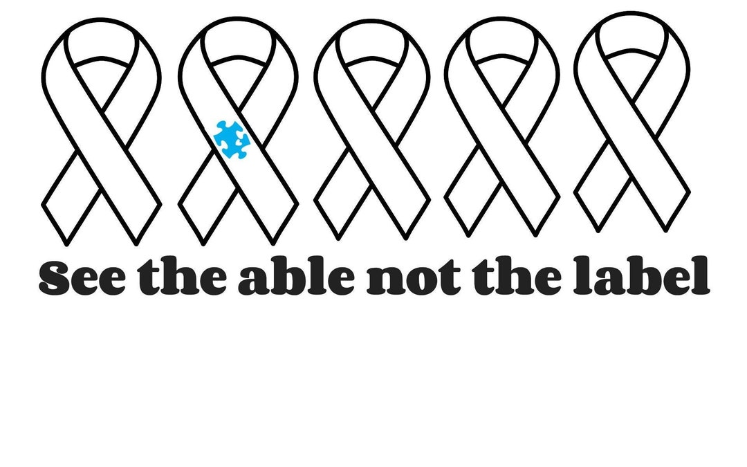 Disability Ribbons Svg for Cricut see the Able Not the Etsy