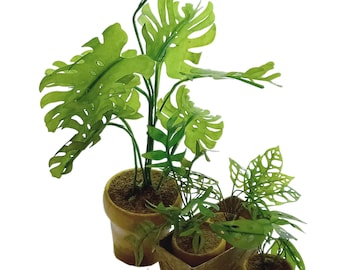 Monstera Leaf SVG: 12th & 6th Scale Dollhouse Plant (Digital Download)