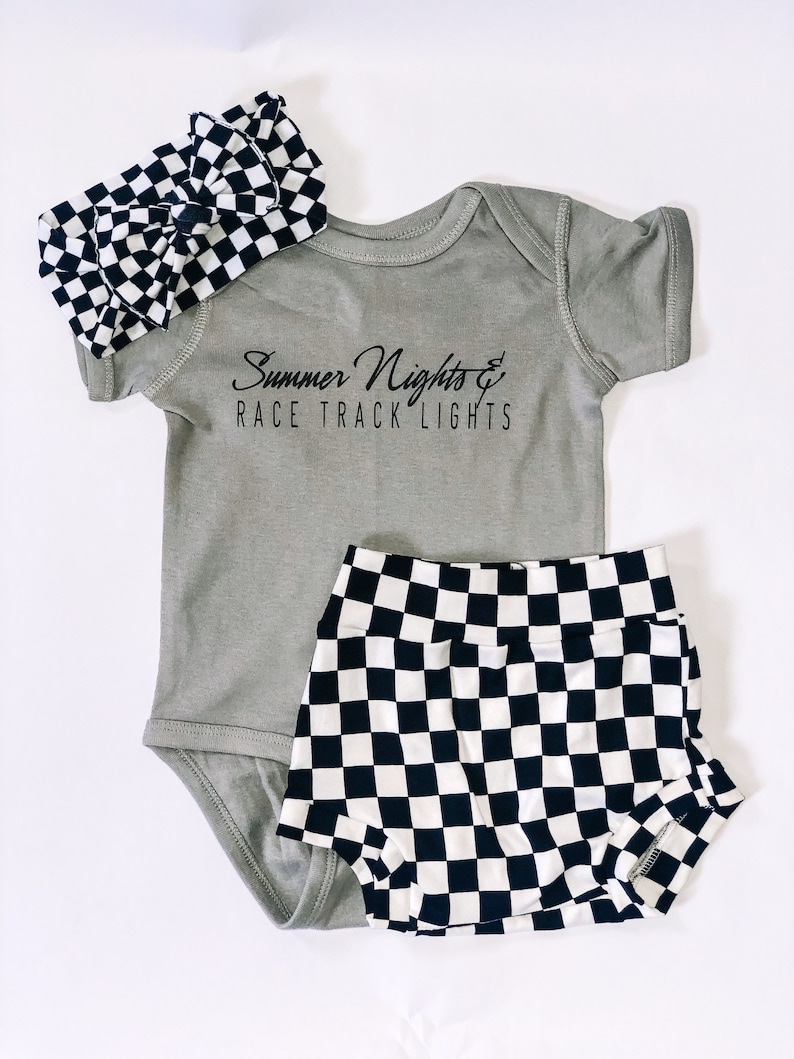 Baby Race Onesie Racing Bodysuit Summer Nights Race Track Etsy
