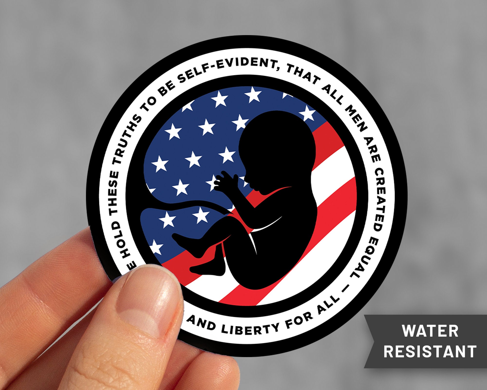 Patriotic Pro-life Anti-abortion Round Sticker - Etsy