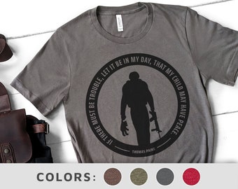 Thomas Paine Dad Tee: Patriotic Military 2A Father T-Shirt