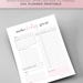 Daily Planner Printable / Letter, Half Page, A4, Personal / Pink ...