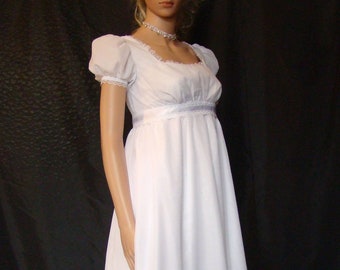 Historical wedding dress from the 1st Empire and Regency period