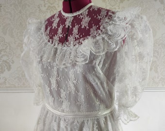 70s wedding dress size L/XL