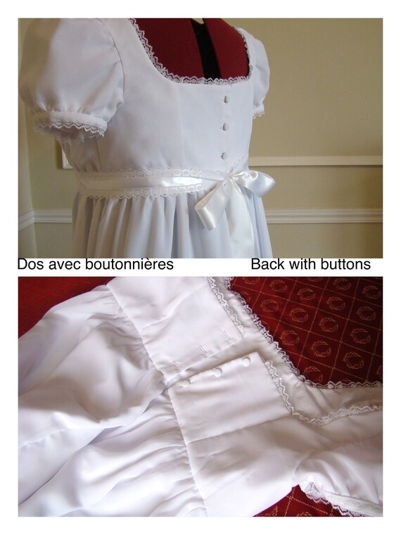 Robe De Mariée Historique Dépoque 1er Empire Et Régence