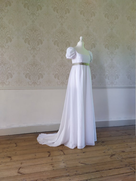 white empire dress