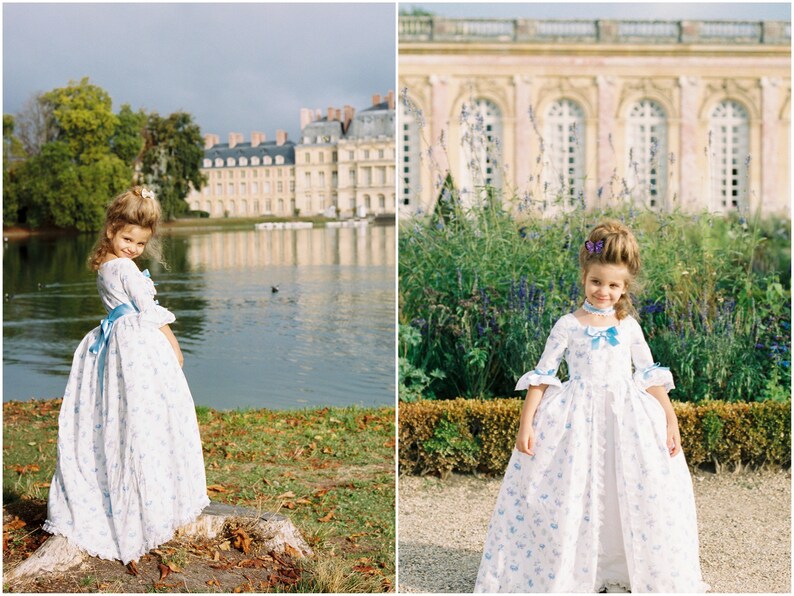 Robe 18ème siècle pour fille style Marie-Antoinette en coton | Etsy