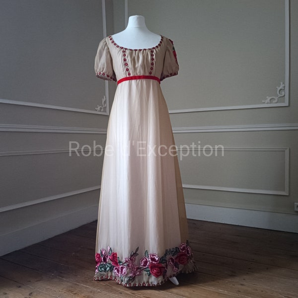 Robe du soir années 1810 en soie