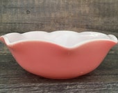 Vintage Hazel Atlas Pink Crinoline Bowl