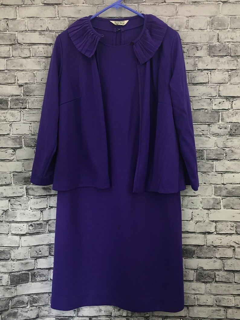 purple dress and jacket