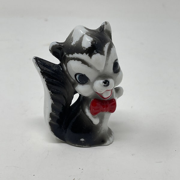 Vtg. Ceramic Skunk Figurine Japan Kitsch Kitschy Cute